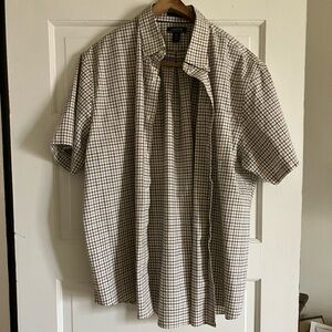 Lands' End SS Shirt - Black and Brown SzXL